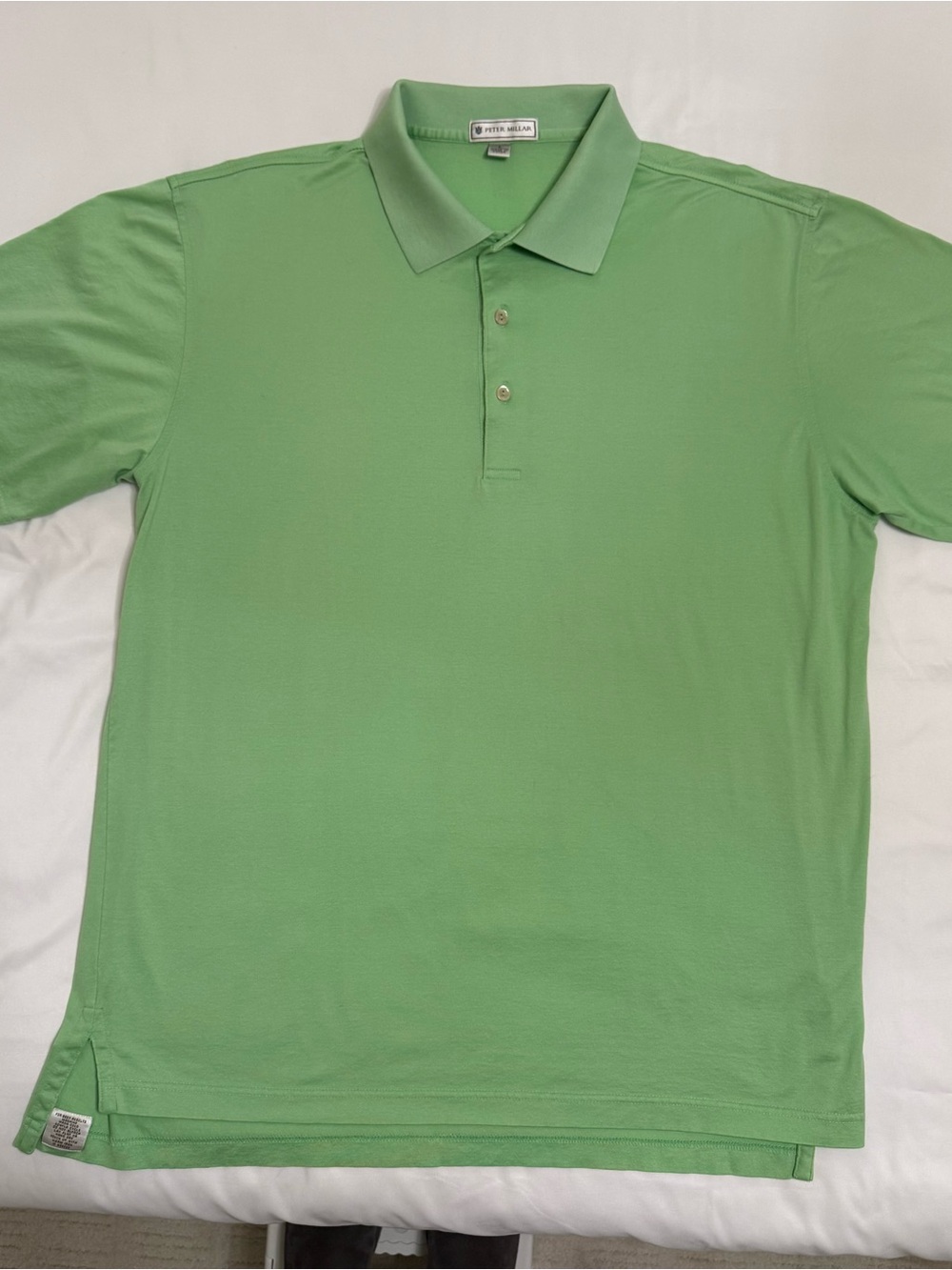 Peter Millar Light Green Performance Polo Size Large